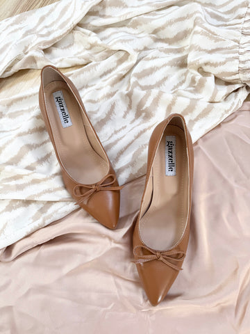 Pantofi Little Bow Camel