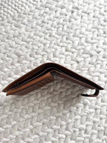 NEW Portofel barbatesc piele naturala camel inchis