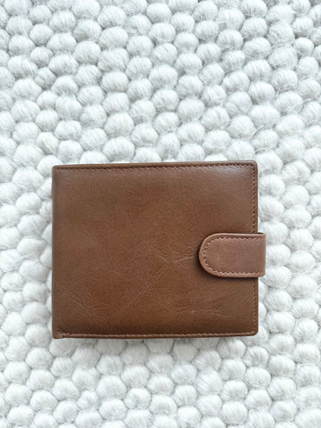 NEW Portofel barbatesc piele naturala camel inchis