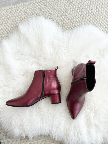 Botine Simple Marsala Sidefat