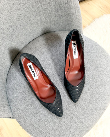 Pantofi Don't Play with Me Negru Sarpe (piele editie limitata)