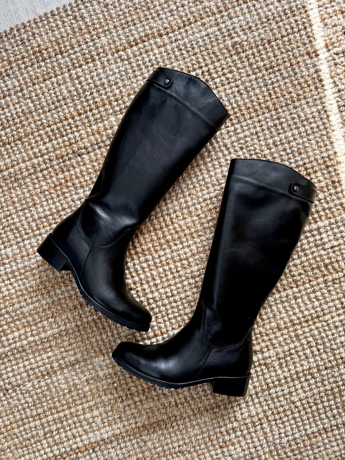 Cizme dama din piele naturala neagra Flow