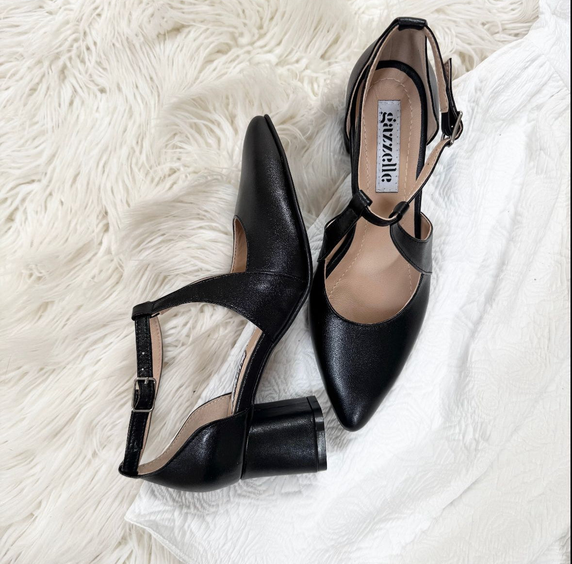 Pantofi, negru, toc de 6cm, marimea 38