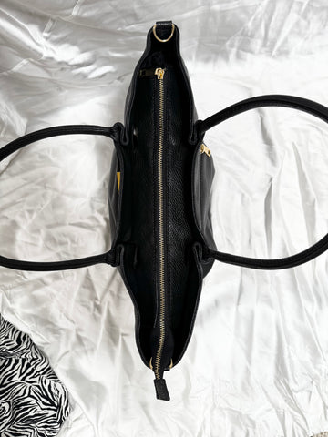 Geantă maxi din piele naturală neagra Create Space