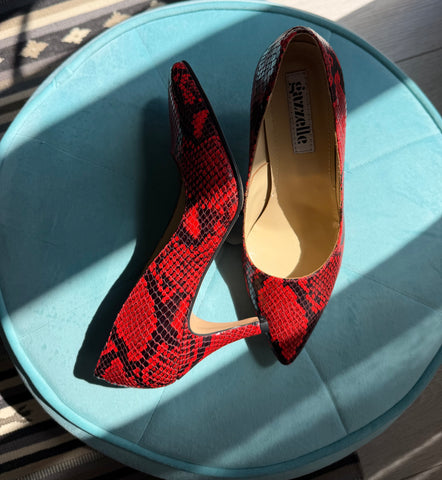 NEW Pantofi Still Here Rosu Sarpe