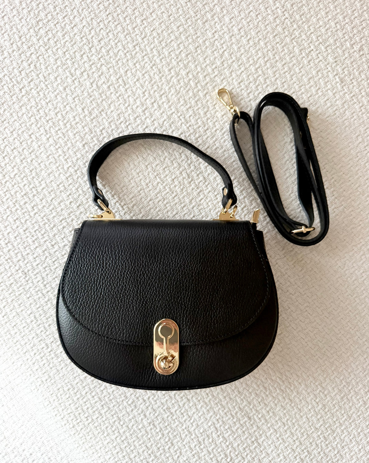 NEW Geanta eleganta din piele naturala Neagra Precious