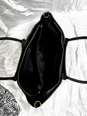 Geantă maxi din piele naturală neagra Create Space