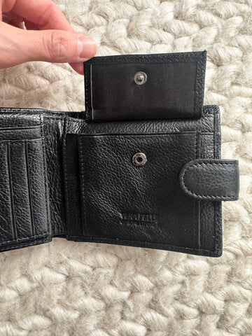 NEW Portofel barbatesc piele naturala negru