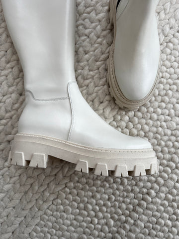 Cizme dama din piele naturala si talpa groasa Baby Ivoire