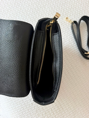 NEW Geanta eleganta din piele naturala Neagra Precious