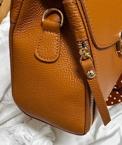 Geanta de mana din piele naturala camel Sweetheart