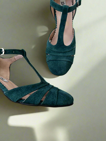 NEW Pantofi New in Town Verde Smarald