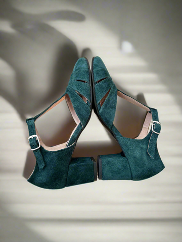 NEW Pantofi New in Town Verde Smarald