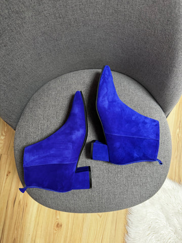 Botine Simple Albastru Royal