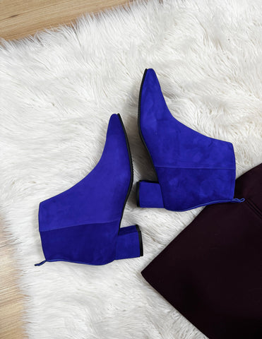 Botine Simple Albastru Royal