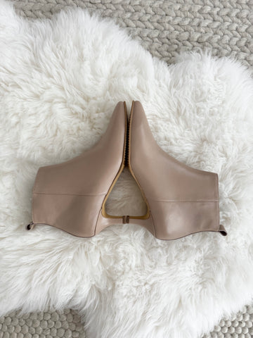 Botine Simple Bej