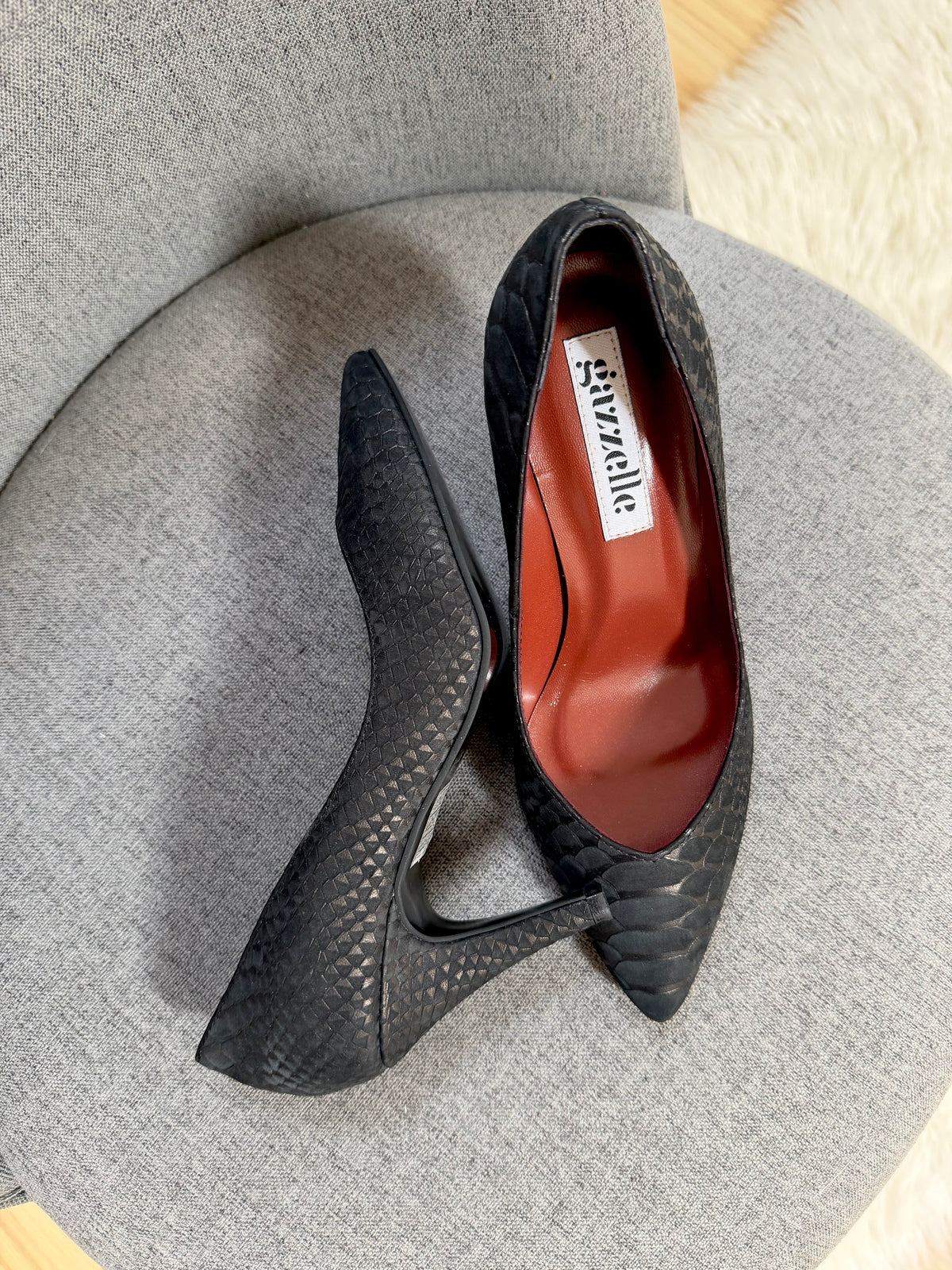 Pantofi Don't Play with Me Negru Sarpe (piele editie limitata)