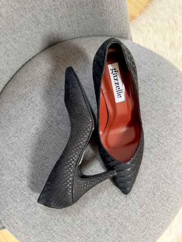 Pantofi Don't Play with Me Negru Sarpe (piele editie limitata)