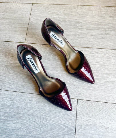 Pantofi Spring is Here Grena Croco