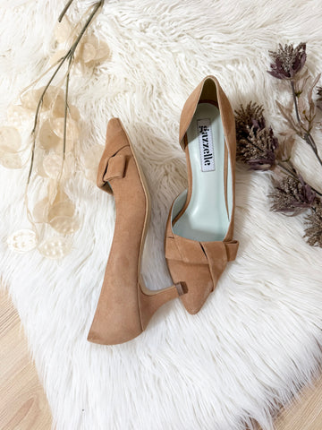 Pantofi damă din piele naturală – Camel, cu toc subțire și design elegant Be the Best