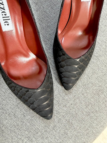 Pantofi Don't Play with Me Negru Sarpe (piele editie limitata)