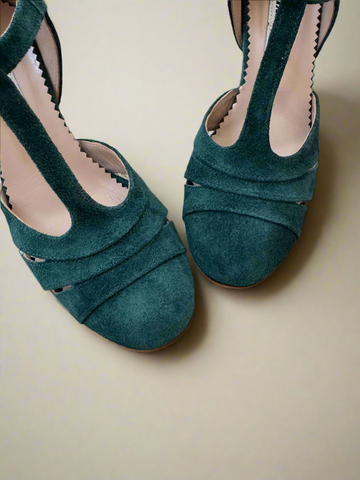 NEW Pantofi New in Town Verde Smarald