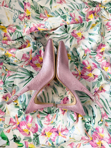 Pantofi Fine and Elegant Roz Sidefat