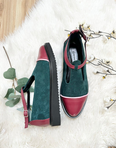 Pantofi casual Cool and Comfy Verde si Grena