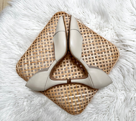 Pantofi Geometry Crem