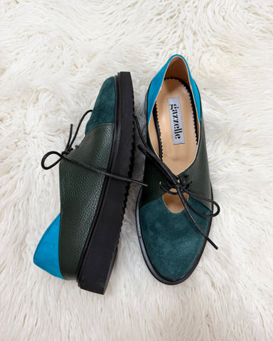 Pantofi casual, verde, marimea 38