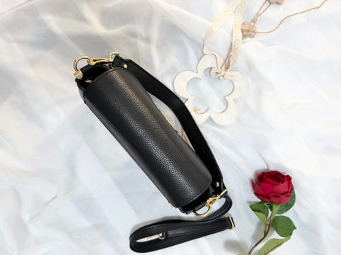 Geanta din piele naturala neagra