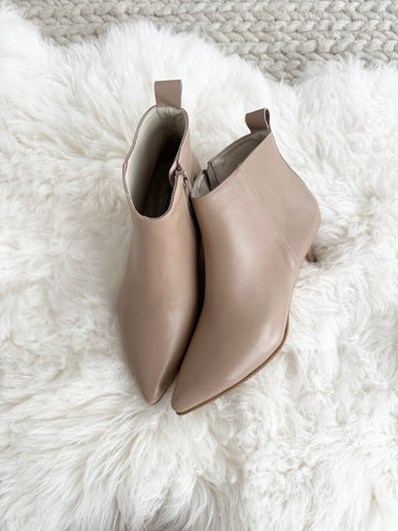 Botine Simple Bej