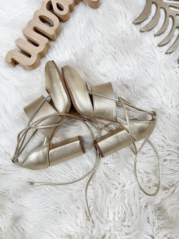 Pantofi Ballerina Love Auriu Bej