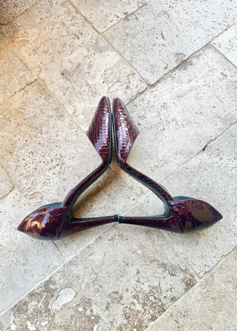 Pantofi Spring is Here Grena Croco