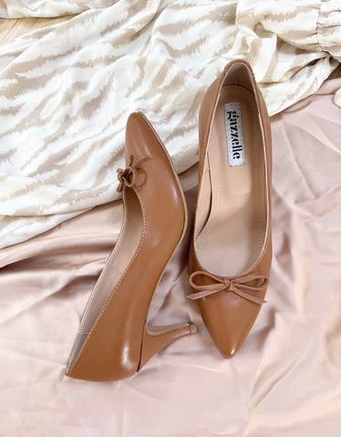 Pantofi Little Bow Camel