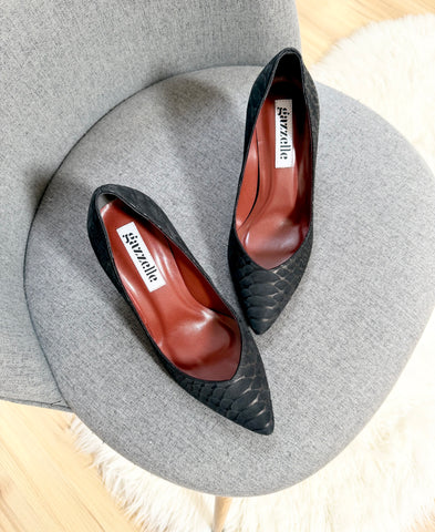 Pantofi Don't Play with Me Negru Sarpe (piele editie limitata)