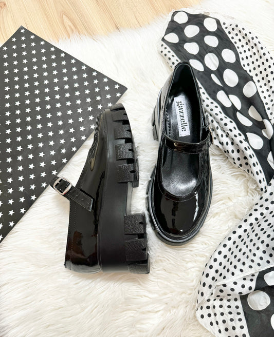 Pantofi casual Mary Jane Negru