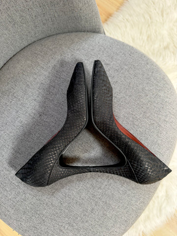 Pantofi Don't Play with Me Negru Sarpe (piele editie limitata)