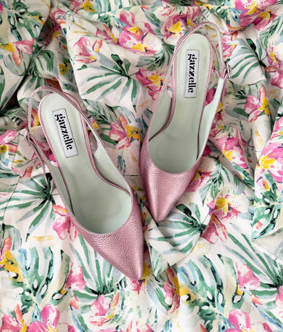 Pantofi Fine and Elegant Roz Sidefat