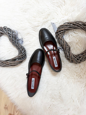 Pantofi casual Mary Jane Negru