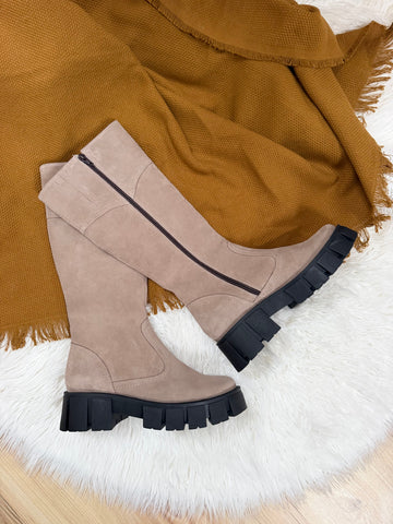 NEW Cizme tip Bocanc Winter Love Bej Nisipiu