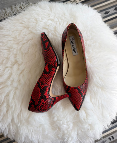 NEW Pantofi Still Here Rosu Sarpe