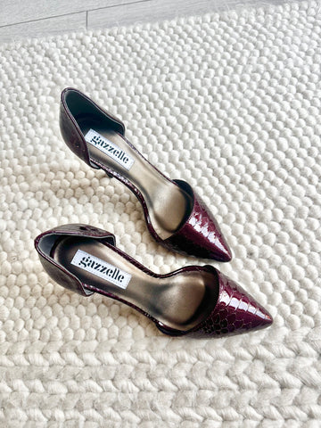 Pantofi Spring is Here Grena Croco