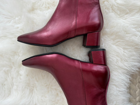 Botine Simple Marsala Sidefat