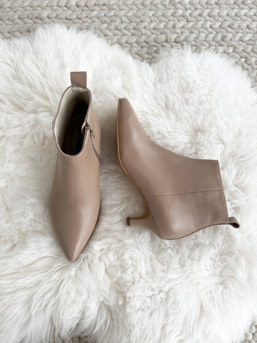 Botine Simple Bej
