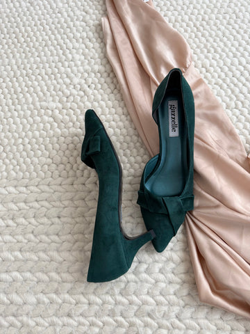 Pantofi damă din piele naturală – Verde Smarald, cu toc subțire și design elegant Be the Best