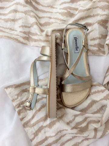 Sandale Good and Simple Auriu Bej