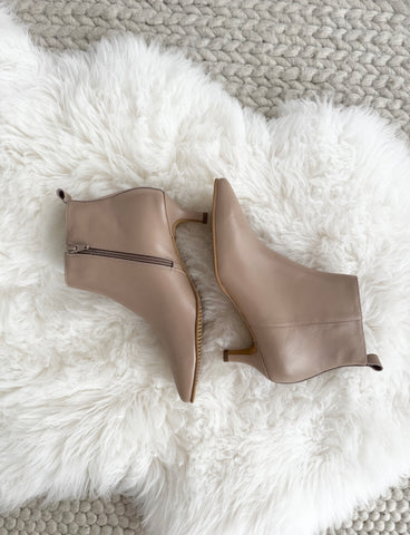 Botine Simple Bej