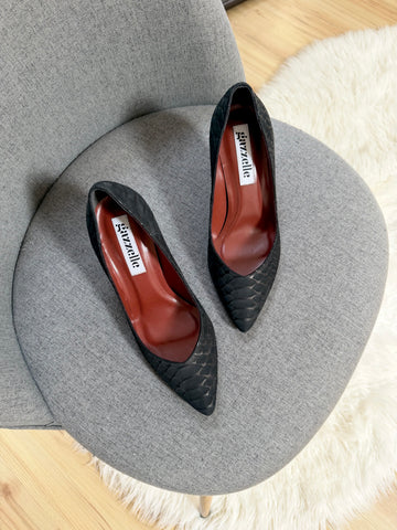 Pantofi Don't Play with Me Negru Sarpe (piele editie limitata)