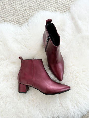 Botine Simple Marsala Sidefat